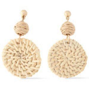 Rattan earrings, new